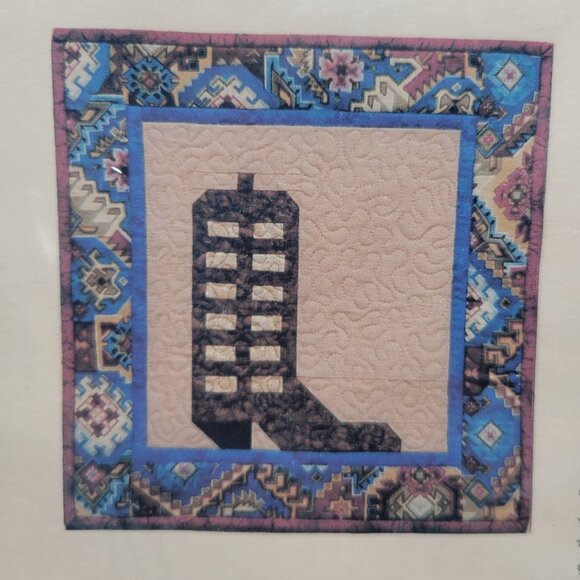 Cowboy Boot Pieced Wall Hanging Quilt Pattern Design By Elizabeth Anne - Picture 2 of 5